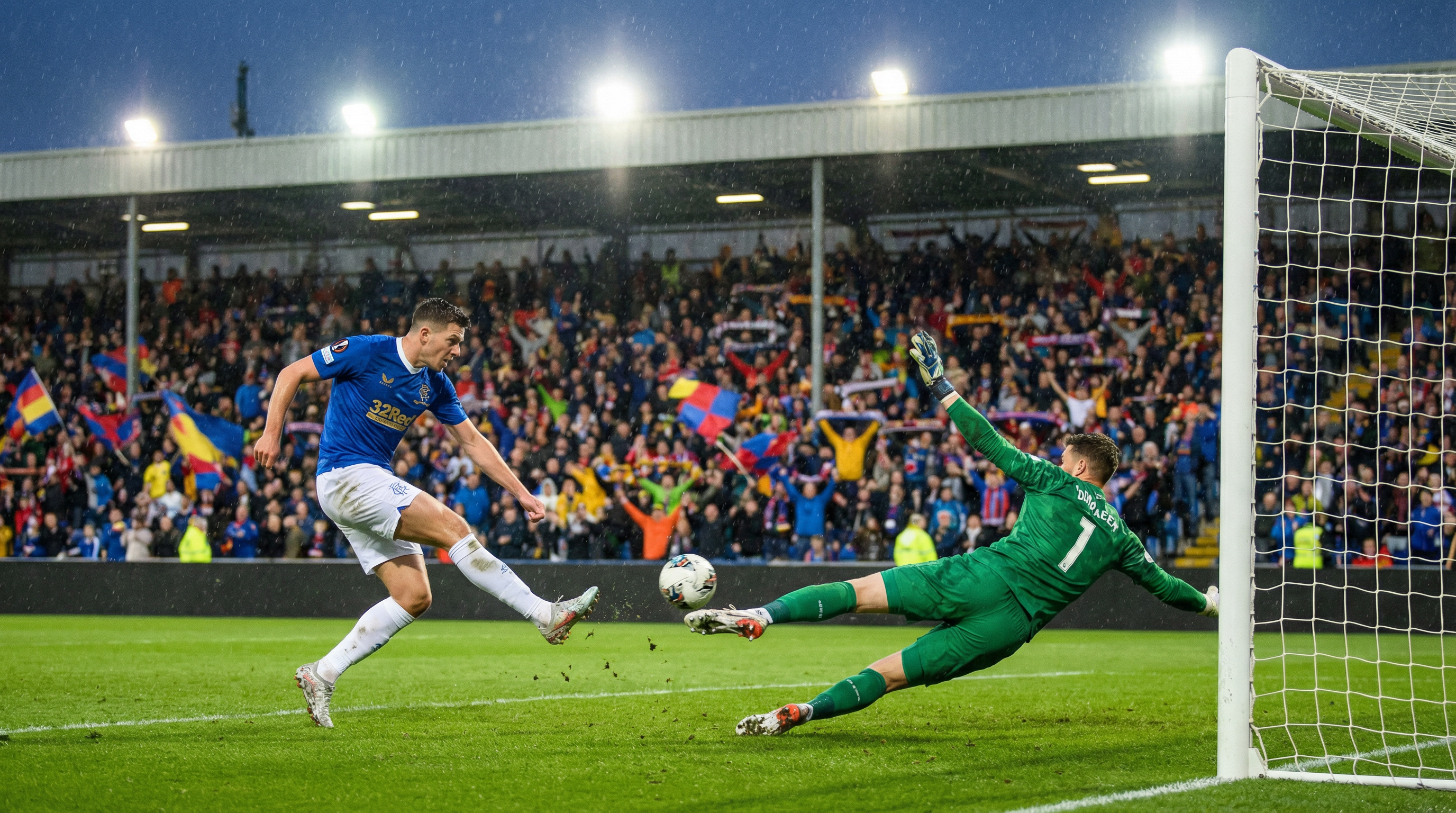 足球比赛精彩进球瞬间